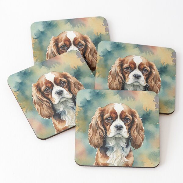 Item preview, Cavalier King Charles Spaniel Watercolor Art designed and sold by MaverlyShop.
