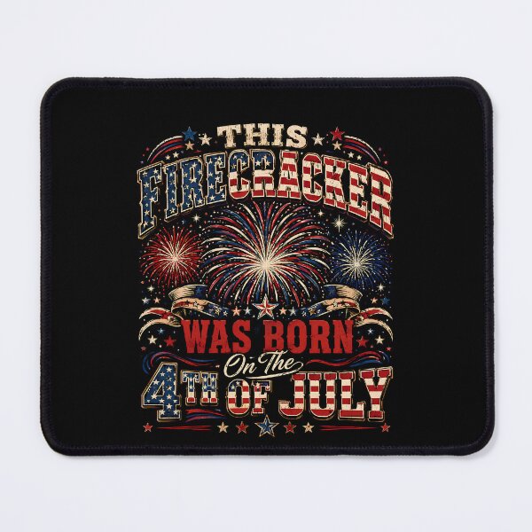 Item preview, This Firecracker Was Born On The 4th Of July Patriotic Birthday designed and sold by THREE LITTLE BEANS.