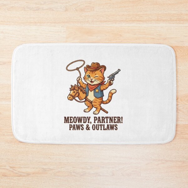 Item preview, Cool Cowboy Cat Meowdy Partner Retro Sunset Western Style designed and sold by PixelStyle Studio.