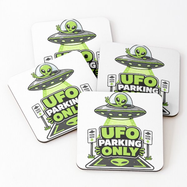 Item preview, UFO Parking Only - Funny Flying Saucer Sign designed and sold by MAF_Merch.