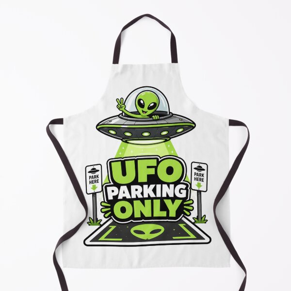 Item preview, UFO Parking Only - Funny Flying Saucer Sign designed and sold by MAF_Merch.
