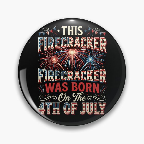 Item preview, This Firecracker Was Born On The 4th Of July Patriotic Birthday designed and sold by THREE LITTLE BEANS.