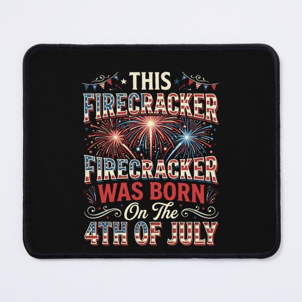 Item preview, This Firecracker Was Born On The 4th Of July Patriotic Birthday designed and sold by THREE LITTLE BEANS.