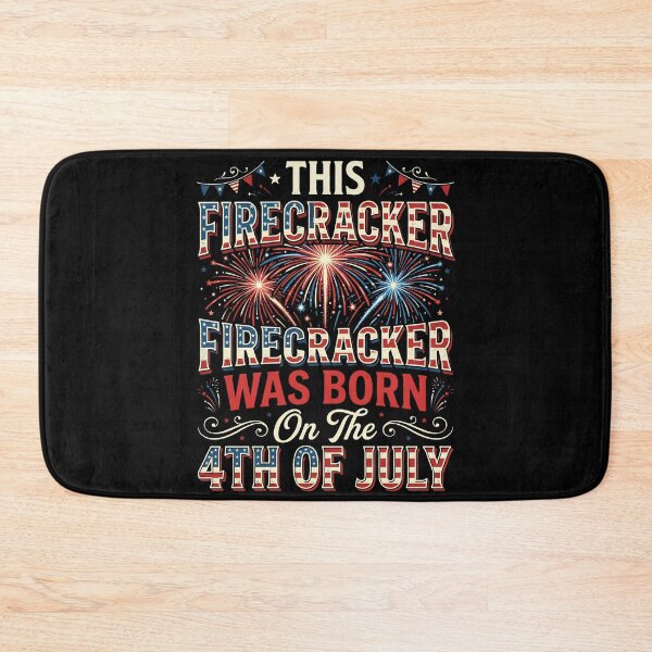 Item preview, This Firecracker Was Born On The 4th Of July Patriotic Birthday designed and sold by THREE LITTLE BEANS.
