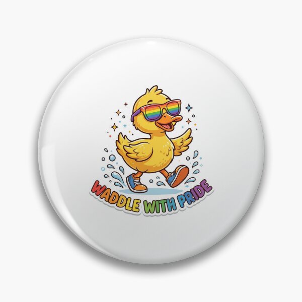 Item preview, Cute Pride Duck Waddle With Rainbow Sunglasses & Splashes designed and sold by longngusuc.