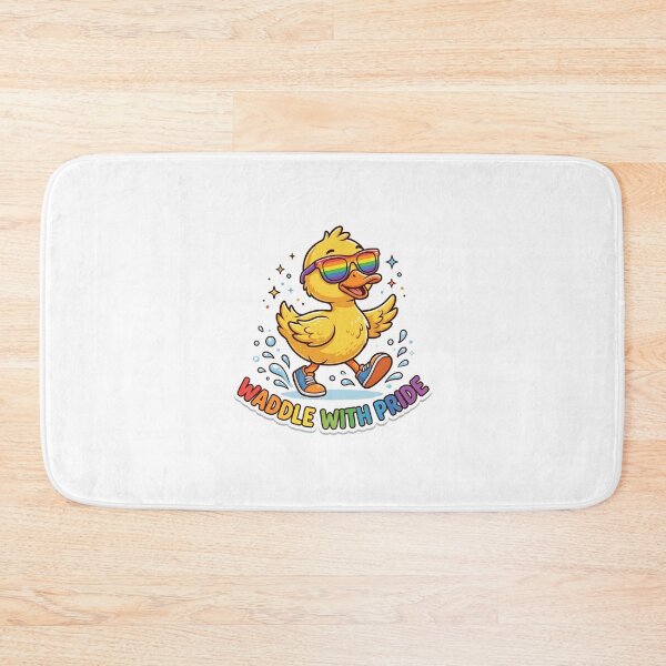 Item preview, Cute Pride Duck Waddle With Rainbow Sunglasses & Splashes designed and sold by longngusuc.