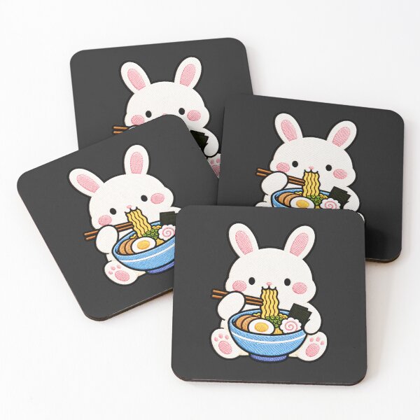 Item preview, Bunny Ramen Embroidery Patch | Cute Kawaii Rabbit Noodle Lover designed and sold by ColorSplash123.