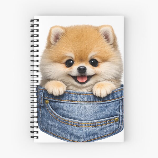 Item preview, Cute Pomeranian in Blue Jeans Pocket – Fluffy Pocket Puppy Denim Art | Pomeranian Lover Gift designed and sold by irfanshikh.