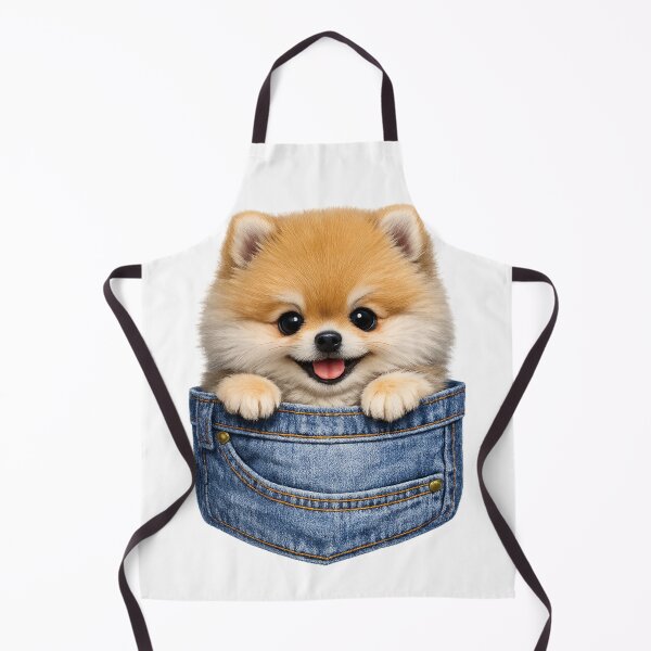 Item preview, Cute Pomeranian in Blue Jeans Pocket – Fluffy Pocket Puppy Denim Art | Pomeranian Lover Gift designed and sold by irfanshikh.