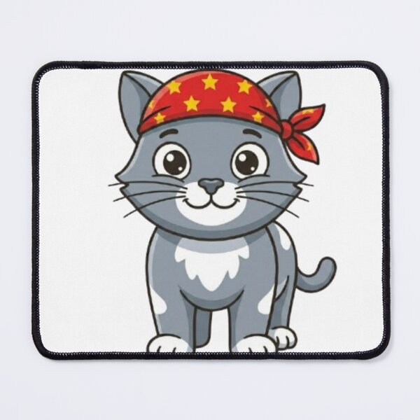 Item preview, Cute Cat Mascot with a Bandana designed and sold by BoldConcept43.