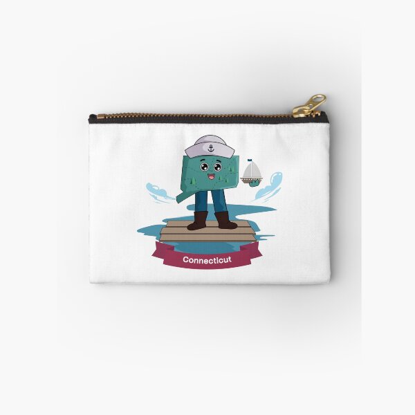 Item preview, Connecticut State Map Character with Sailboat designed and sold by Travel.Art.