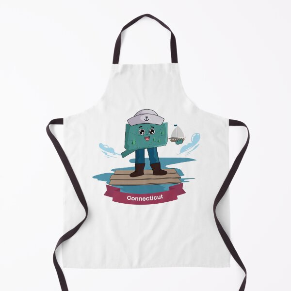 Item preview, Connecticut State Map Character with Sailboat designed and sold by Travel.Art.