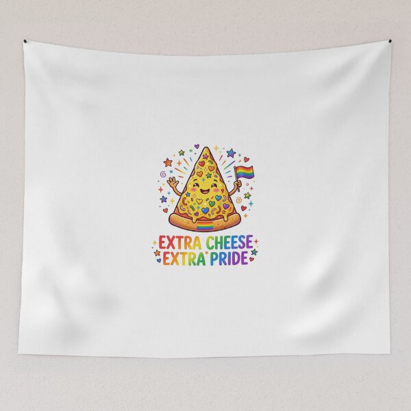 Item preview, Pride Pizza Slice With Rainbow Flag Extra Cheese Fun designed and sold by longngusuc.