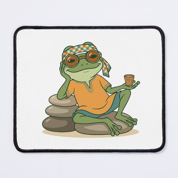 Item preview, Chai Frog Chill Aesthetic - Cute Indian Pop Culture Desi Tea Lover designed and sold by SK PrintOmand.