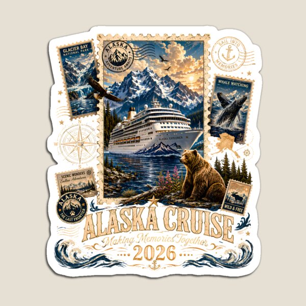 Item preview, Alaska Cruise shirt,Alaska Cruise Shirt, 2026 Alaska Cruise T-Shirts, Cruisin to Alaska, Matching Family Cruise designed and sold by THREE LITTLE BEANS.