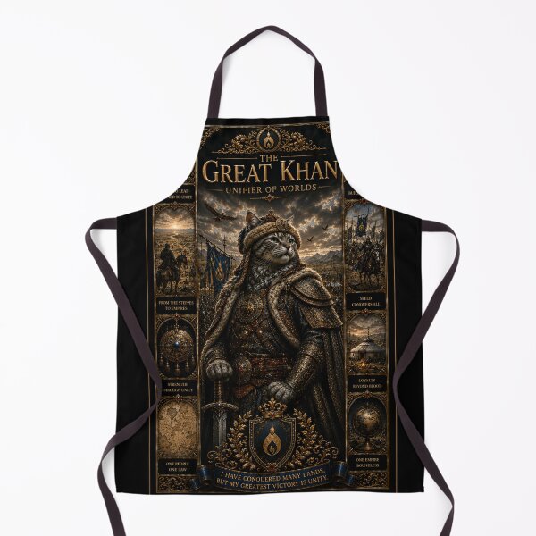 Item preview, The Great Khan Unifier of Worlds Royal Cat Dreamscape Art designed and sold by Mindworx21.