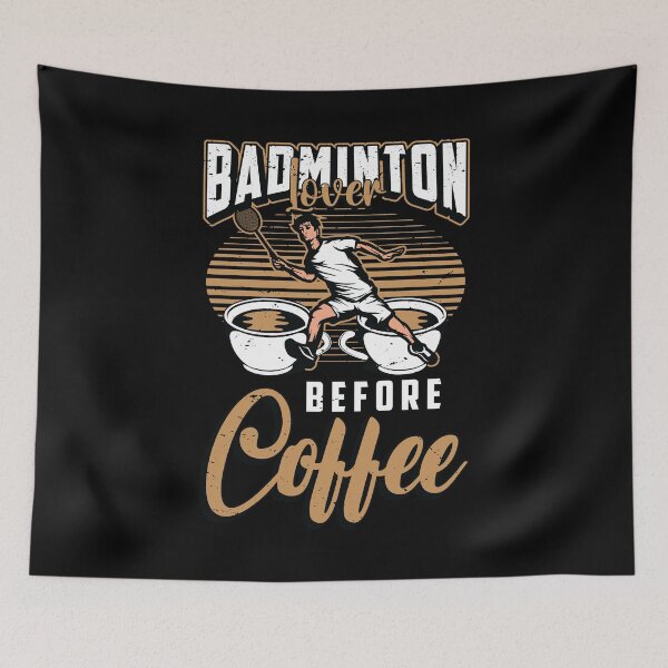 Item preview, Badminton Player Before Shuttlecock Coffee Lover designed and sold by tshirtconcepts.