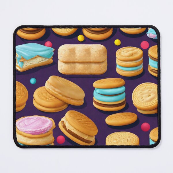Item preview, Retro Creamy Wafer Cookies Purple Pattern designed and sold by CatandTea.