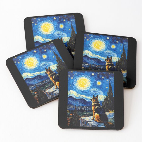 Item preview, Van Gogh German Shepherd Starry Night  designed and sold by Littermin.