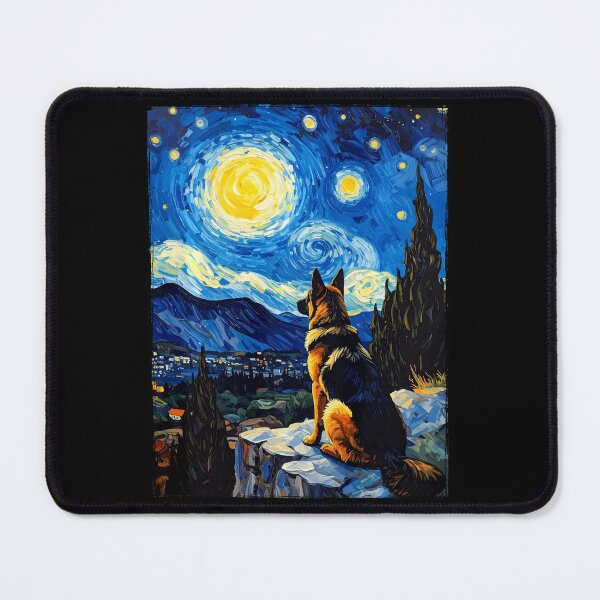 Item preview, Van Gogh German Shepherd Starry Night designed and sold by Littermin.