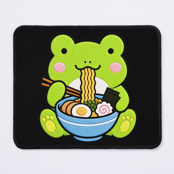 Item preview, Frog Ramen Embroidery Patch | Cute Kawaii Frog Noodle Lover designed and sold by ColorSplash123.
