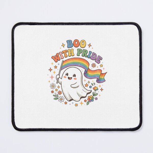Item preview, Pride Ghost Holding Rainbow Flag With Floral And Stars designed and sold by longngusuc.