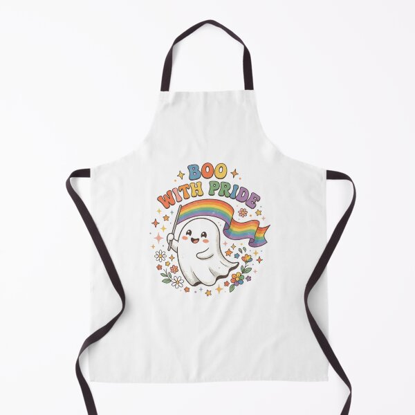 Item preview, Pride Ghost Holding Rainbow Flag With Floral And Stars designed and sold by longngusuc.