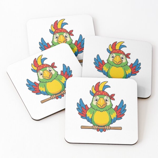 Item preview, Happy Cartoon Parrot Mascot designed and sold by BoldConcept43.