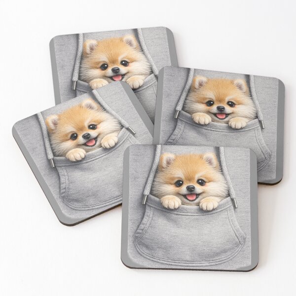 Item preview, Cute Pomeranian Peeking from Hoodie Pocket – Cozy Fluffy Puppy Art | Pomeranian Owner Gift designed and sold by irfanshikh.