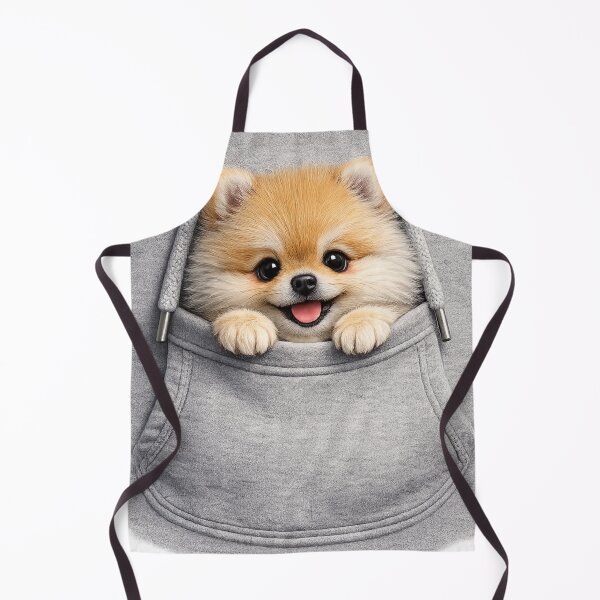 Item preview, Cute Pomeranian Peeking from Hoodie Pocket – Cozy Fluffy Puppy Art | Pomeranian Owner Gift designed and sold by irfanshikh.