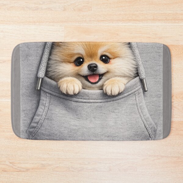 Item preview, Cute Pomeranian Peeking from Hoodie Pocket – Cozy Fluffy Puppy Art | Pomeranian Owner Gift designed and sold by irfanshikh.