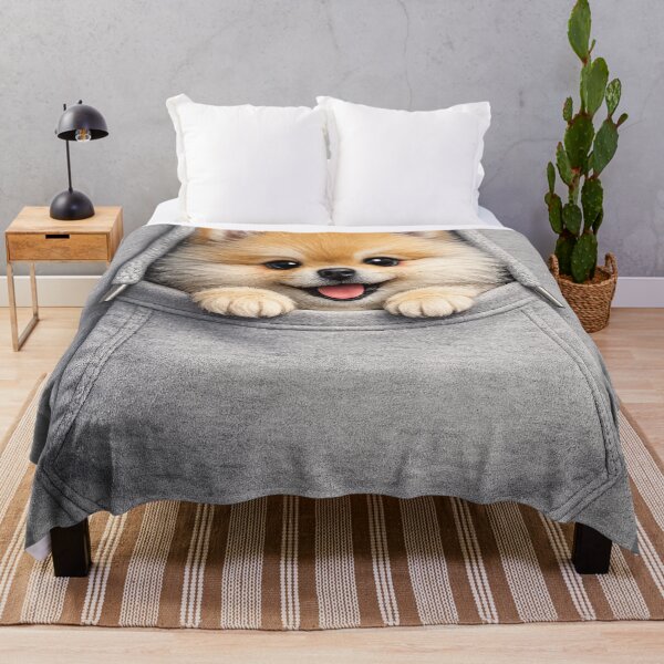 Item preview, Cute Pomeranian Peeking from Hoodie Pocket – Cozy Fluffy Puppy Art | Pomeranian Owner Gift designed and sold by irfanshikh.