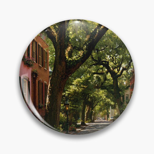 Item preview, Jones Street Savannah Georgia Sunlit Oak Canopy designed and sold by daila70.
