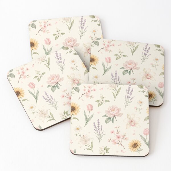 Item preview, Elegant Pastel Floral Seamless Pattern | Watercolor Botanical Garden Design | Romantic Cottagecore designed and sold by agaa-vibes-studio.