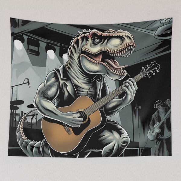 Item preview, T-Rex z Gitarą Akustyczną  - International Music Day designed and sold by Art-Arcade6.