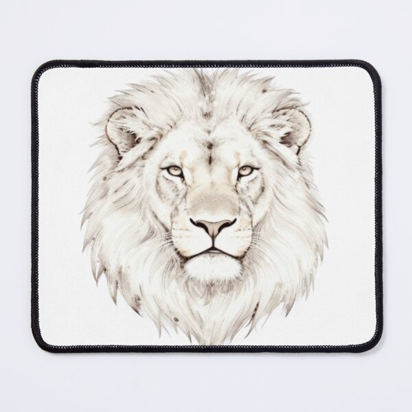 Item preview, White Lion Portrait Illustration designed and sold by RandomWalker.
