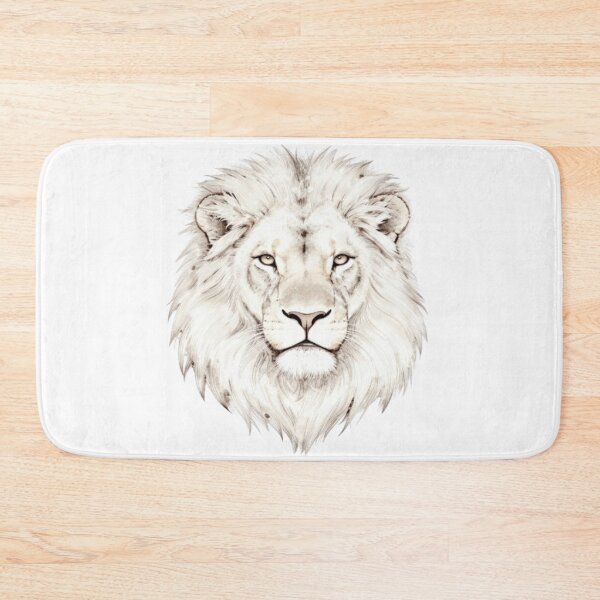 Item preview, White Lion Portrait Illustration designed and sold by RandomWalker.