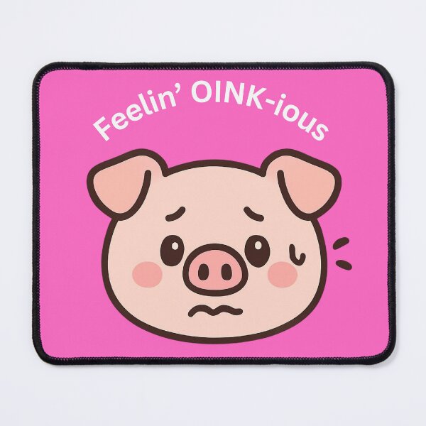 Item preview, Cute Anxious Pig [Square Edition] designed and sold by Social Signals.