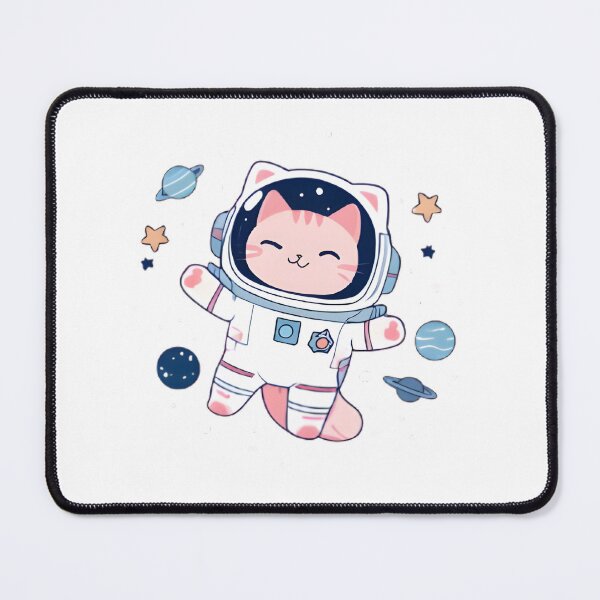 Item preview, Kawaii Space Cat Astronaut — Cute Anime Sticker designed and sold by tommysworks.