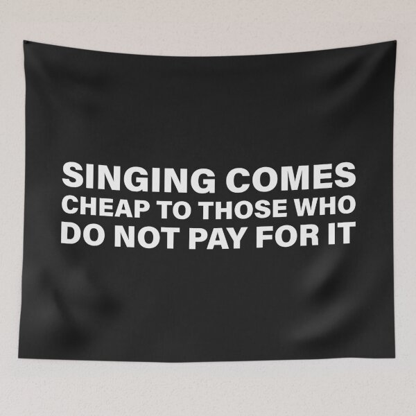 Item preview, Singing Comes Cheap to Those Who Do Not Pay for It — The Odyssey Quote (Black Version) designed and sold by LiteraryRelics.