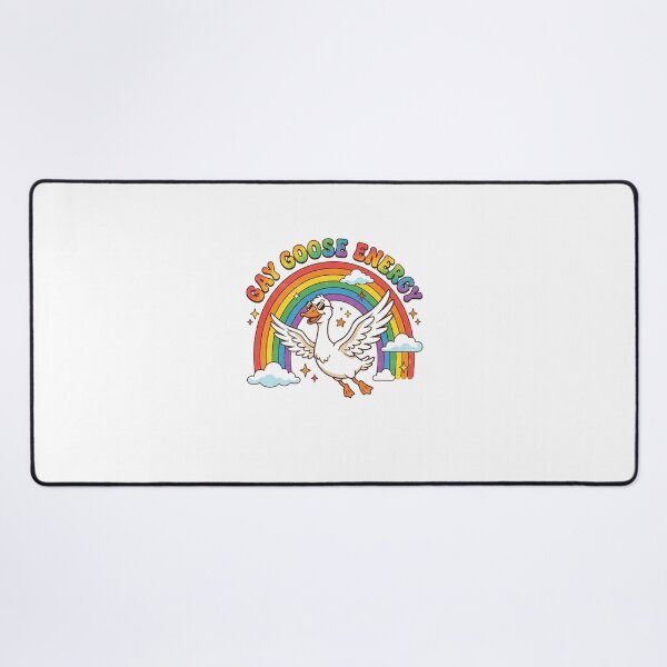 Item preview, Gay Goose Energy Flying Rainbow Pride Vintage Cartoon designed and sold by longngusuc.