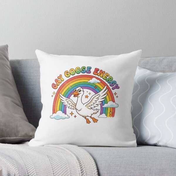 Item preview, Gay Goose Energy Flying Rainbow Pride Vintage Cartoon designed and sold by longngusuc.