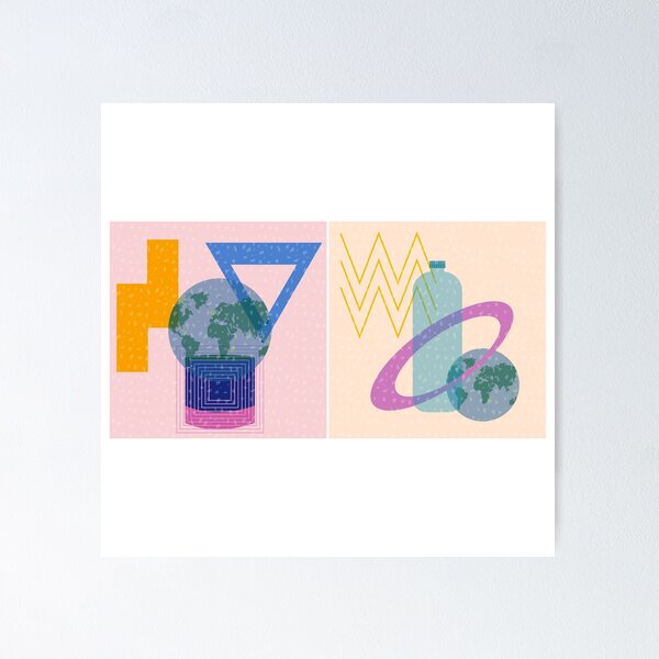 Item preview, Minimalist eco-friendly and sustainable flat posters designed and sold by Natalia4321.