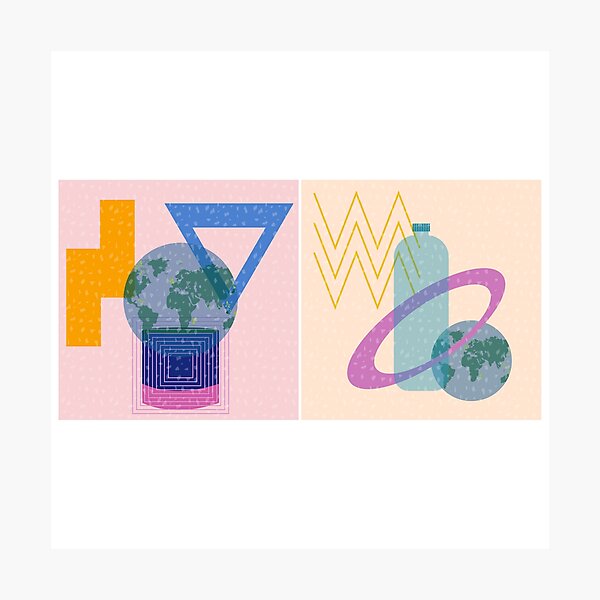 Item preview, Minimalist eco-friendly and sustainable flat posters designed and sold by Natalia4321.