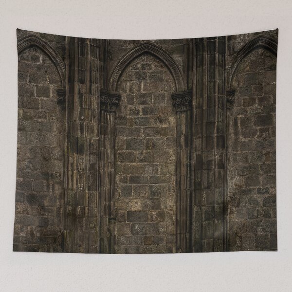 Item preview, Gothic Castle Dungeon Cathedral Castle Stone Wall Art HD designed and sold by bard-art.