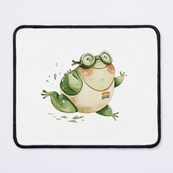Item preview, Cute Pride Frog Swimmer – Watercolor Swimming Frog Sticker designed and sold by VikArt7.