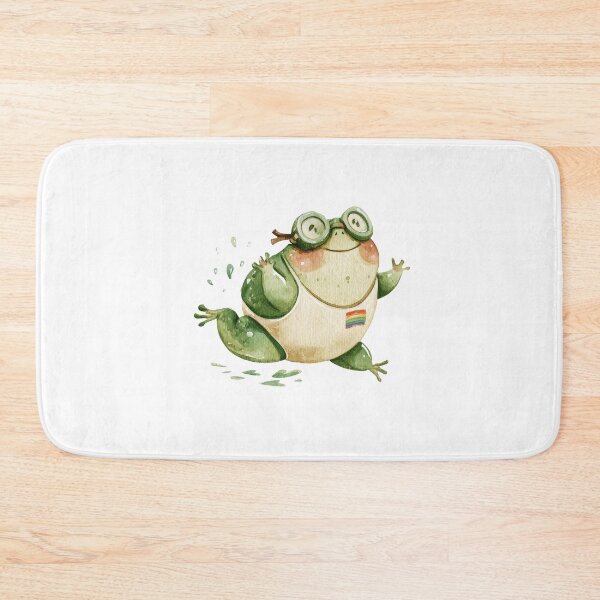 Item preview, Cute Pride Frog Swimmer – Watercolor Swimming Frog Sticker designed and sold by VikArt7.