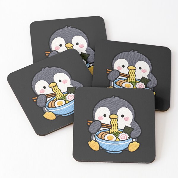 Item preview, Penguin Ramen Embroidery Patch | Cute Kawaii Penguin Noodle Lover designed and sold by ColorSplash123.
