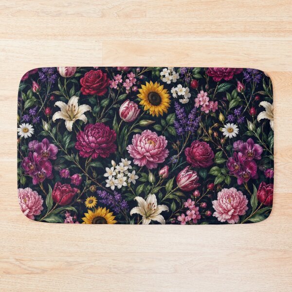 Item preview, Luxury Dark Floral Seamless Pattern | Elegant Botanical Garden on Black | Premium Flower Design designed and sold by agaa-vibes-studio.