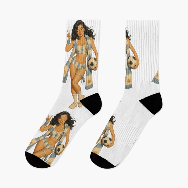Item preview, Vintage Football Fan Pinup – Retro Soccer Spirit Girl designed and sold by Cosplayvintage.
